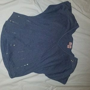Blue Top with Sequins